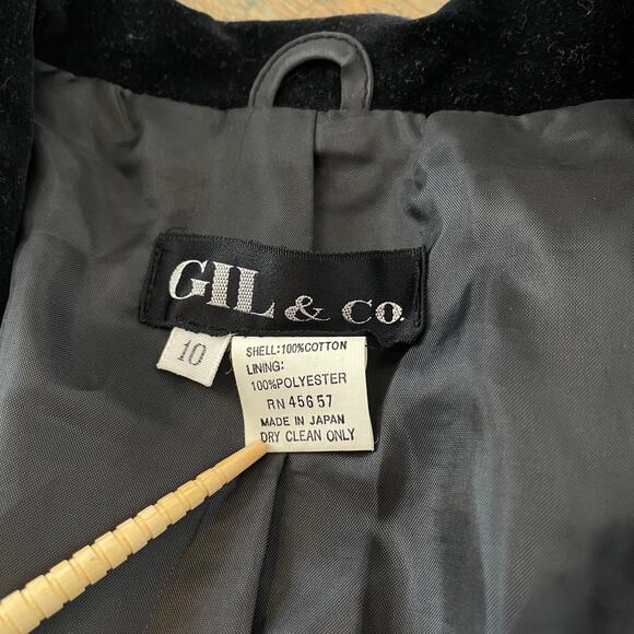 Vintage Black Velvet Blazer Women’s Size 10 Dark Academia - Picture 5 of 9